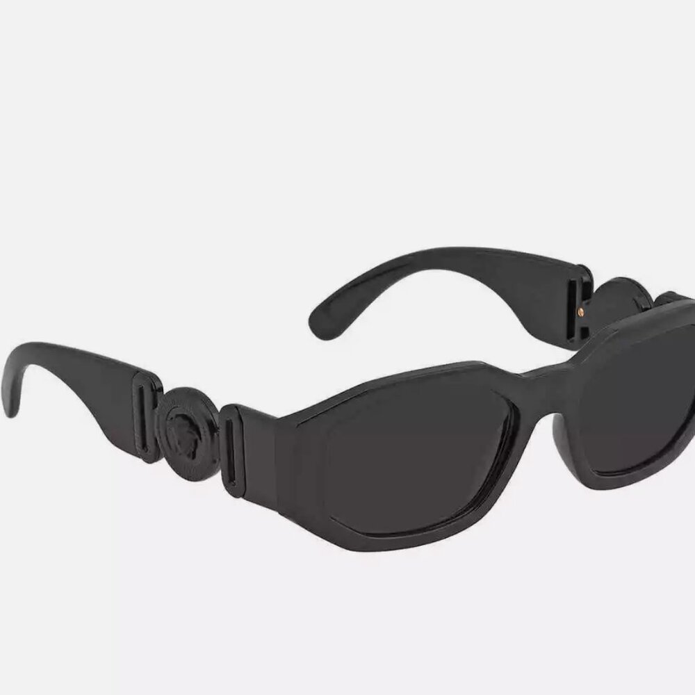 Versace Dark Gray Geometric Unisex Sunglasses NEW